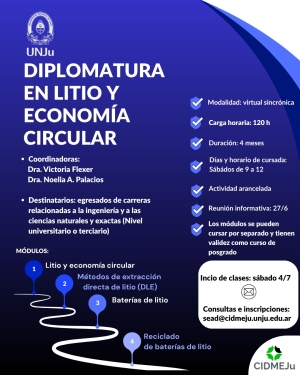 Impulsan la formaci&oacute;n especializada con una nueva Diplomatura en Litio y Econom&iacute;a Circular