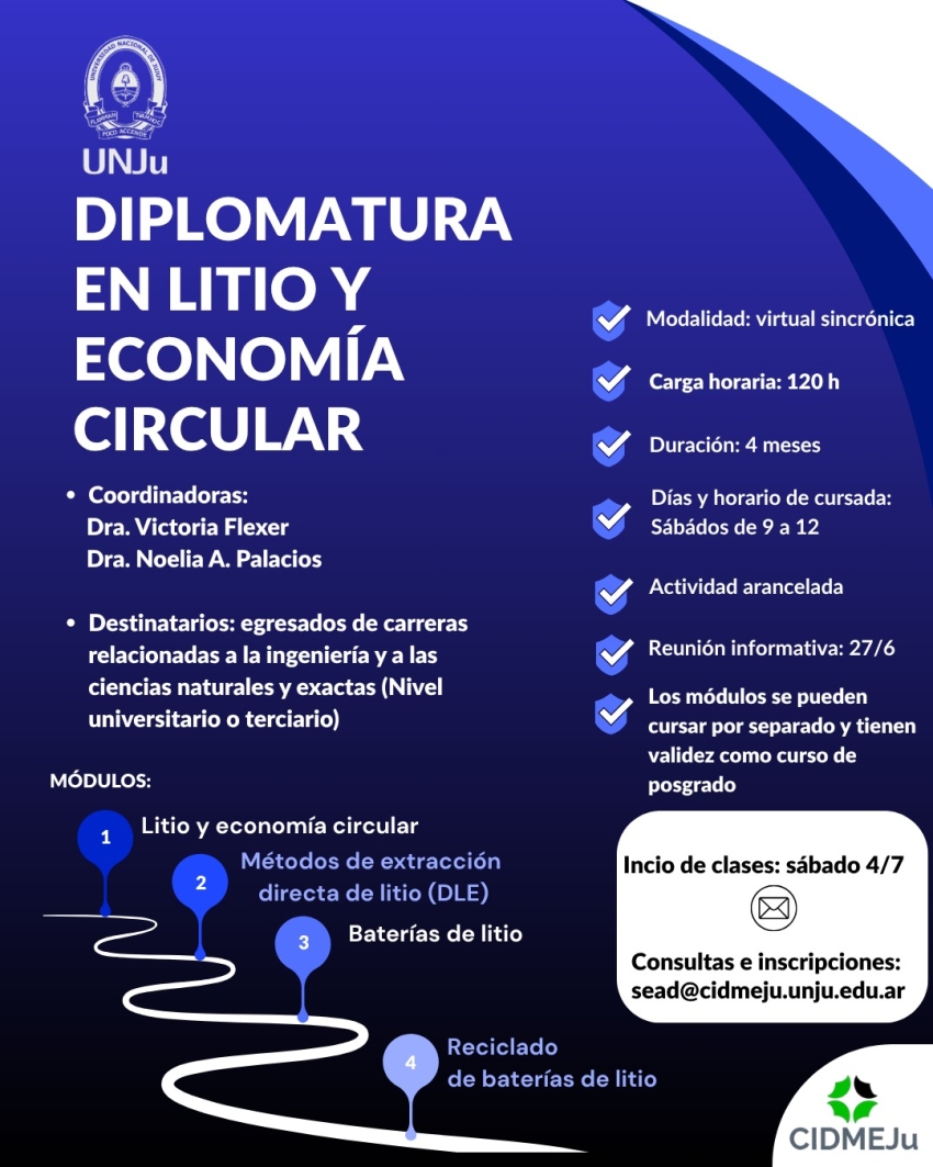 Impulsan la formaci&oacute;n especializada con una nueva Diplomatura en Litio y Econom&iacute;a Circular