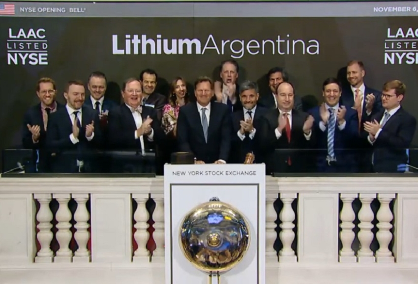 La empresa jujeña Lithium Argentina tocó la campana de apertura de la Bolsa de New York