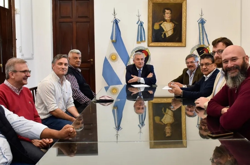 Representantes de la UATRE se reunion con el gobernador Gerardo Morales