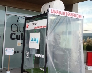 J&oacute;venes empresarios donaron cabinas de desinfecci&oacute;n p&uacute;blicas contra el COVID-19
