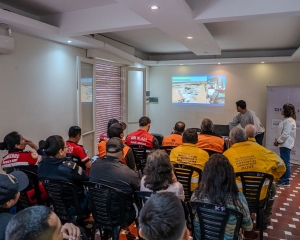 Mesa de trabajo. Productiva reunión para operativo de simulacro por siniestro en GIRSU Jujuy
