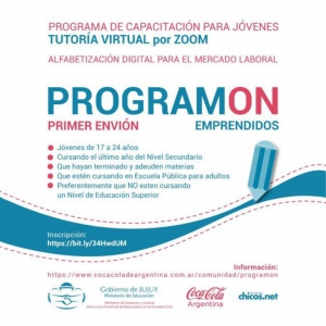 &quot;ProgramON&quot;: Programa de capacitación virtual para jóvenes